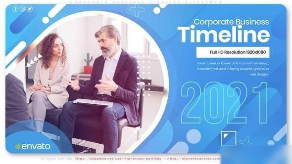 Videohive Corporate Business Timeline Slideshow Openers template preview