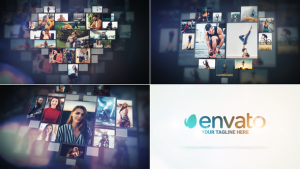 Videohive Love Photo Wall // Mosaic Photo Gallery // Logo Reveal Video Displays template preview