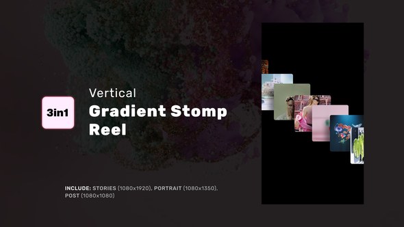 Videohive Gradient Stomp Reel Openers template preview