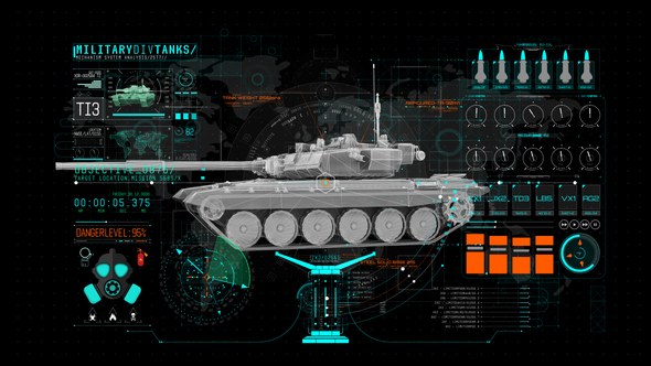 Videohive HUD Info Miltary Tank Elements template preview