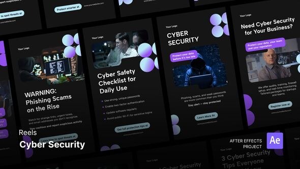 Videohive Reels - Cyber Security Product Promo template preview