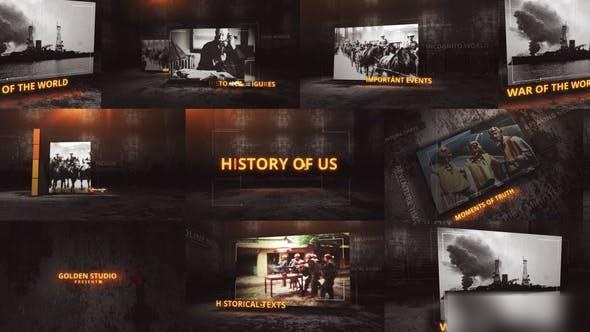 Videohive Glitches History Of Us Openers template preview