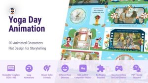 Videohive Meditation Yoga Day Course Promo Video Displays template preview