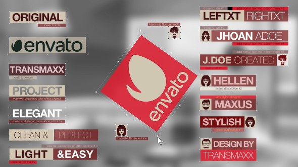 O'Click Lower Thirds Video Displays template preview