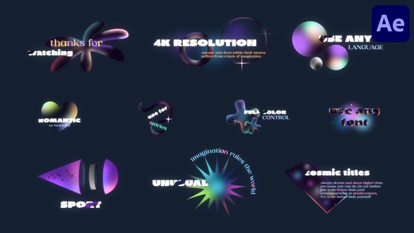 Videohive Cosmic Titles for After Effects Titles template preview
