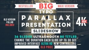 Big Typo Parallax Presentation - Videohive Openers template preview