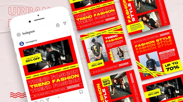 Videohive Fashion Urban Instagram Post Template 42639184 Product Promo template preview