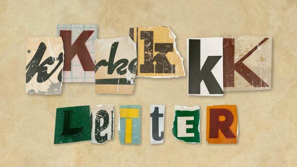 Videohive Ransom Letters - K Letters Elements template preview