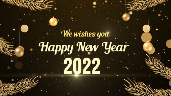 New Year Greetings 2022 Video Displays template preview