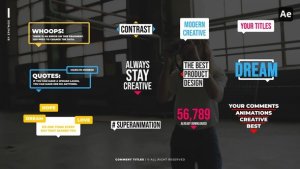 Videohive Comments Titles | AE Elements template preview