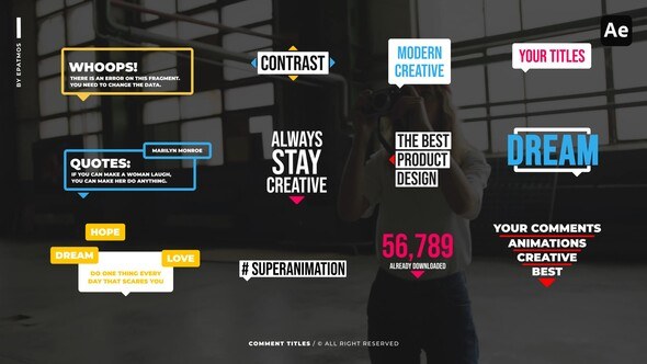 Videohive Comments Titles | AE Elements template preview