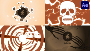 Videohive Scull And Bones Logo for After Effects Logo Stings template preview