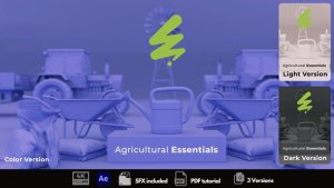 Videohive Agricultural Essentials Intro Logo Stings template preview
