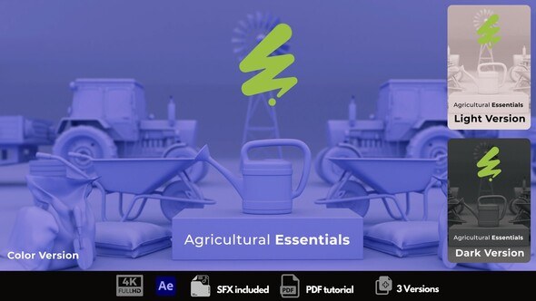 Videohive Agricultural Essentials Intro Logo Stings template preview