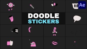 Videohive Doodle Animated Stickers for After Effects Elements template preview