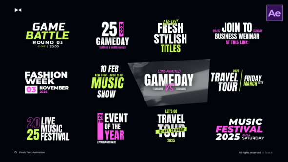 Videohive Fresh Text Animation  AE Titles template preview