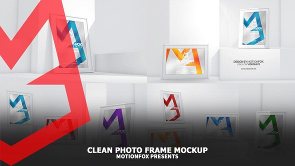 Videohive Clean Photo Frames Mockup Video Displays template preview