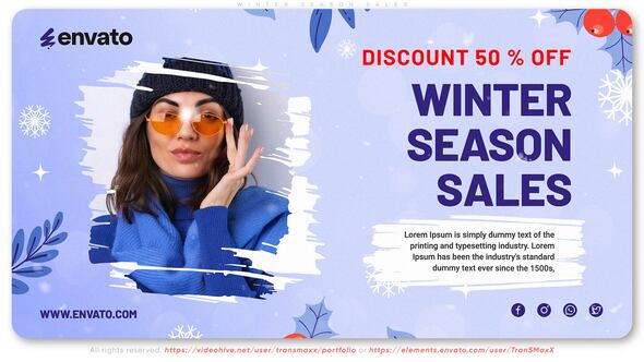 Videohive Winter Season Sales Product Promo template preview
