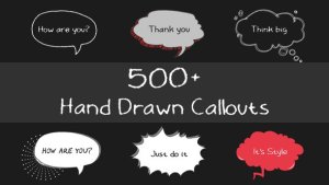 Videohive 500 Hand Drawn Callouts Pack Titles template preview