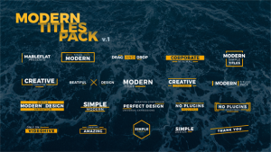 20 Modern Titles Video Displays template preview