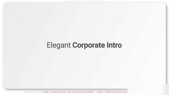 Videohive Elegant Corporate Intro 28398076 Openers template preview