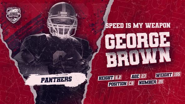 Sport Player Introduction | American Football Style Openers template preview
