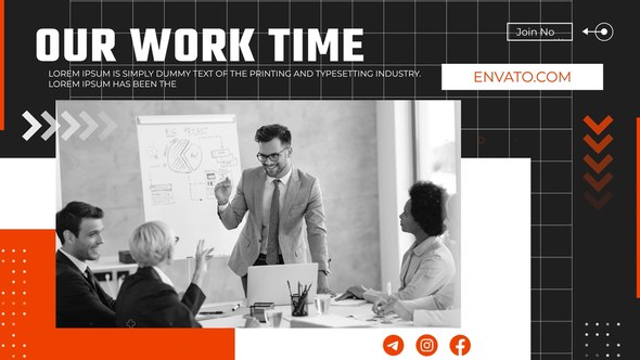 Business slideshow Premiere Pro template preview