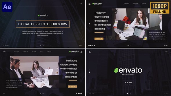 Videohive Digital Corporate Slideshow 46674930 Video Displays template preview