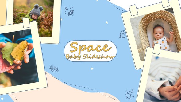 Videohive Space Baby Slideshow Video Displays template preview