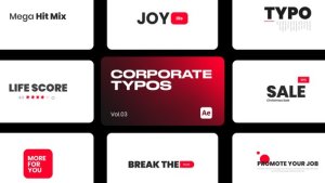 Videohive Corporate Typos 03 for After Effects Titles template preview