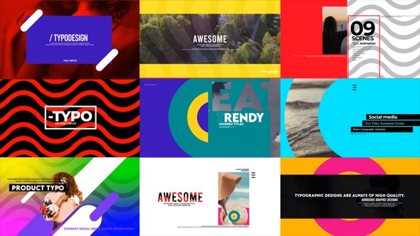 Videohive Trendy Modern Titles Titles template preview