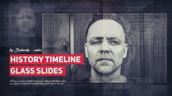 Videohive History Timeline // Glass Slides Openers template preview