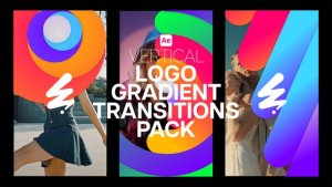 Videohive Vertical Logo Gradient Transitions Pack Elements template preview