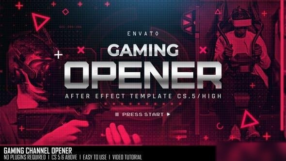 Videohive Gaming Channel Opener 38384826 Openers template preview
