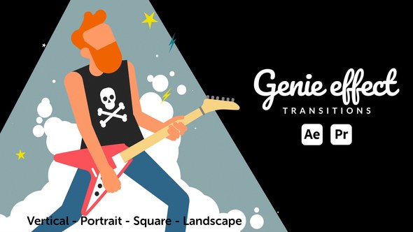 Videohive Genie Effect Transitions Elements template preview