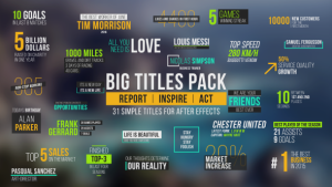 Big Titles Pack Video Displays template preview