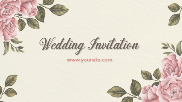 Videohive Romantic Wedding Invitation 50597228 Video Displays template preview