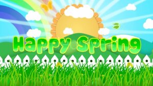 Happy Spring Video Displays template preview