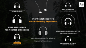 Videohive Use Headphones Advisory Animations Elements template preview