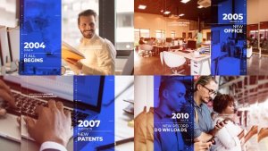 Videohive Corporate Timeline Presentation Video Displays template preview