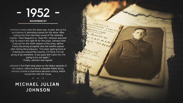 Videohive The History 22525532 Video Displays template preview