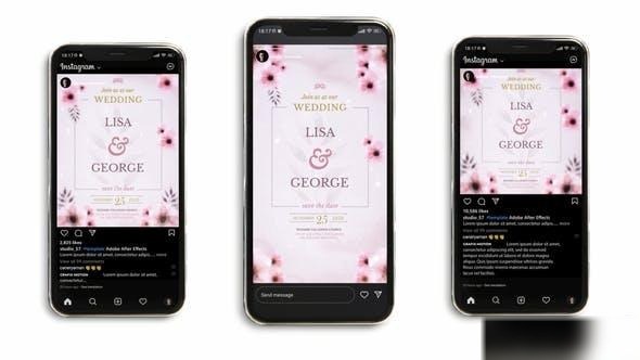 Videohive Wedding Instagram Post || Wedding Invitation Intro Openers template preview