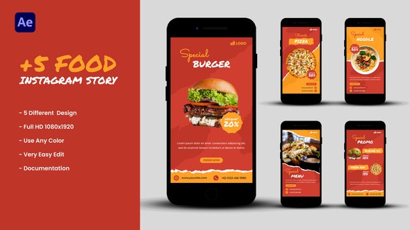 Videohive Food - Instagram Story Product Promo template preview