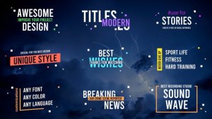 Videohive Modern Titles for After Effects 36587012 Titles template preview