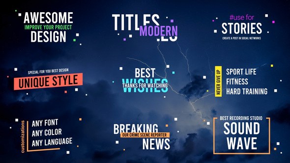 Videohive Modern Titles for After Effects 36587012 Titles template preview