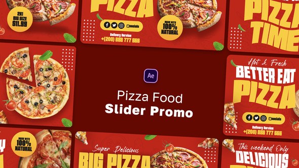 Videohive Pizza Slider Promo Product Promo template preview