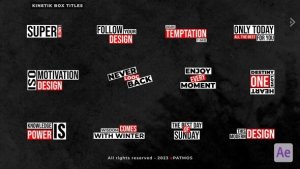 Videohive Kinetic Box Titles | After Effects Titles template preview