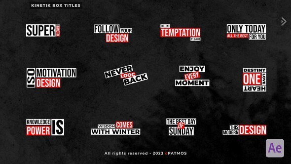 Videohive Kinetic Box Titles | After Effects Titles template preview