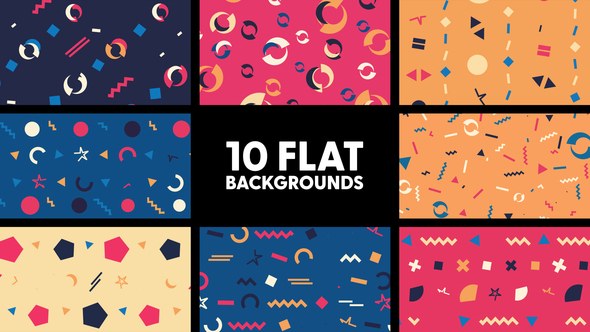 Videohive Flat Backgrounds 43230805 Elements template preview