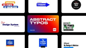 Videohive Abstract Typos 04 for After Effects Titles template preview